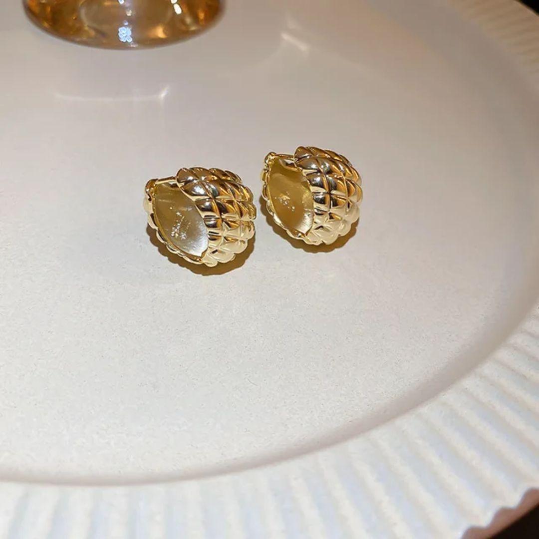 Blind Date Golden Hoop Earrings