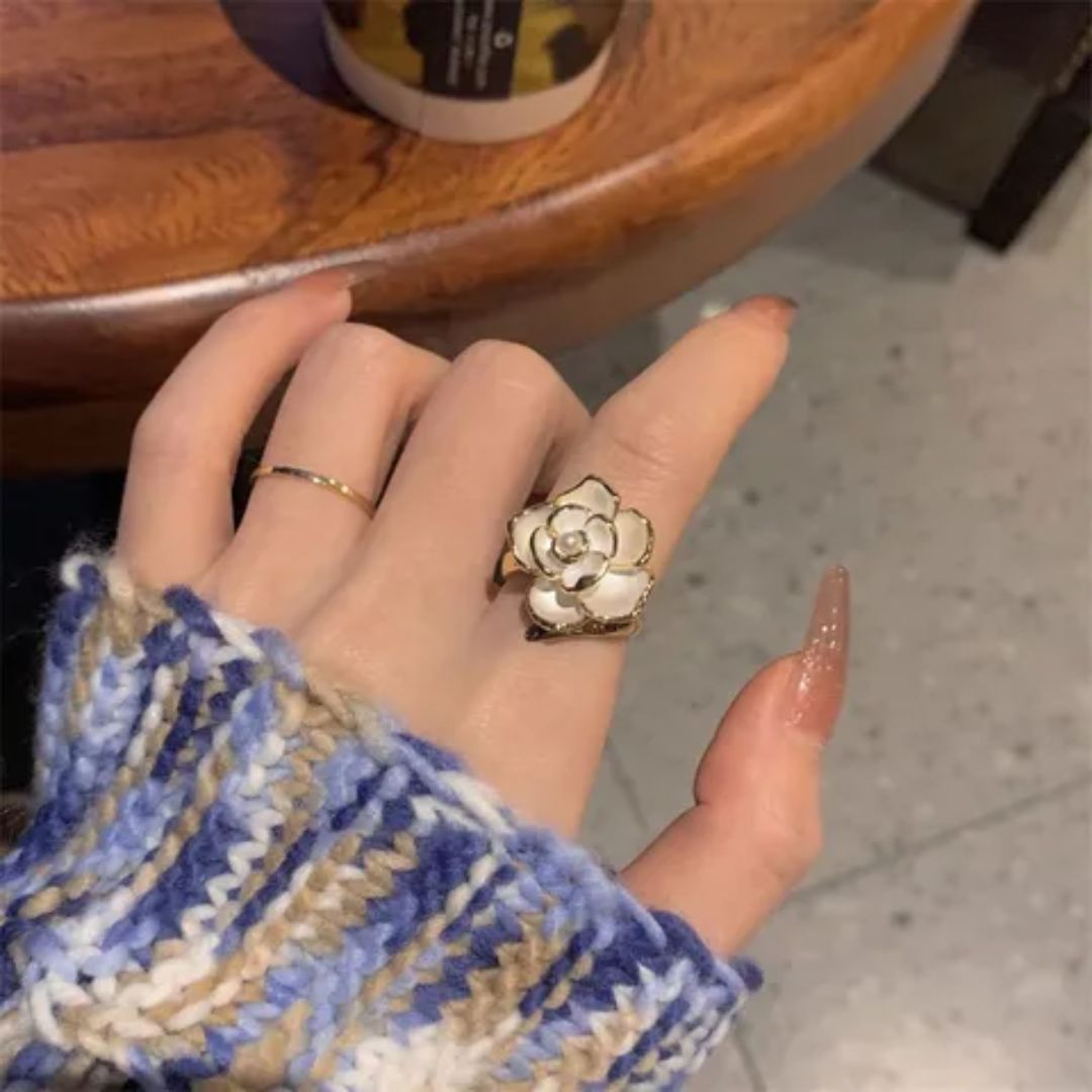 Cut The Crap Flower Ring