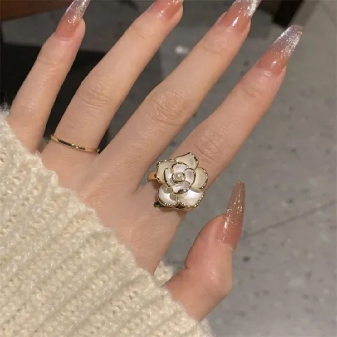 Cut The Crap Flower Ring