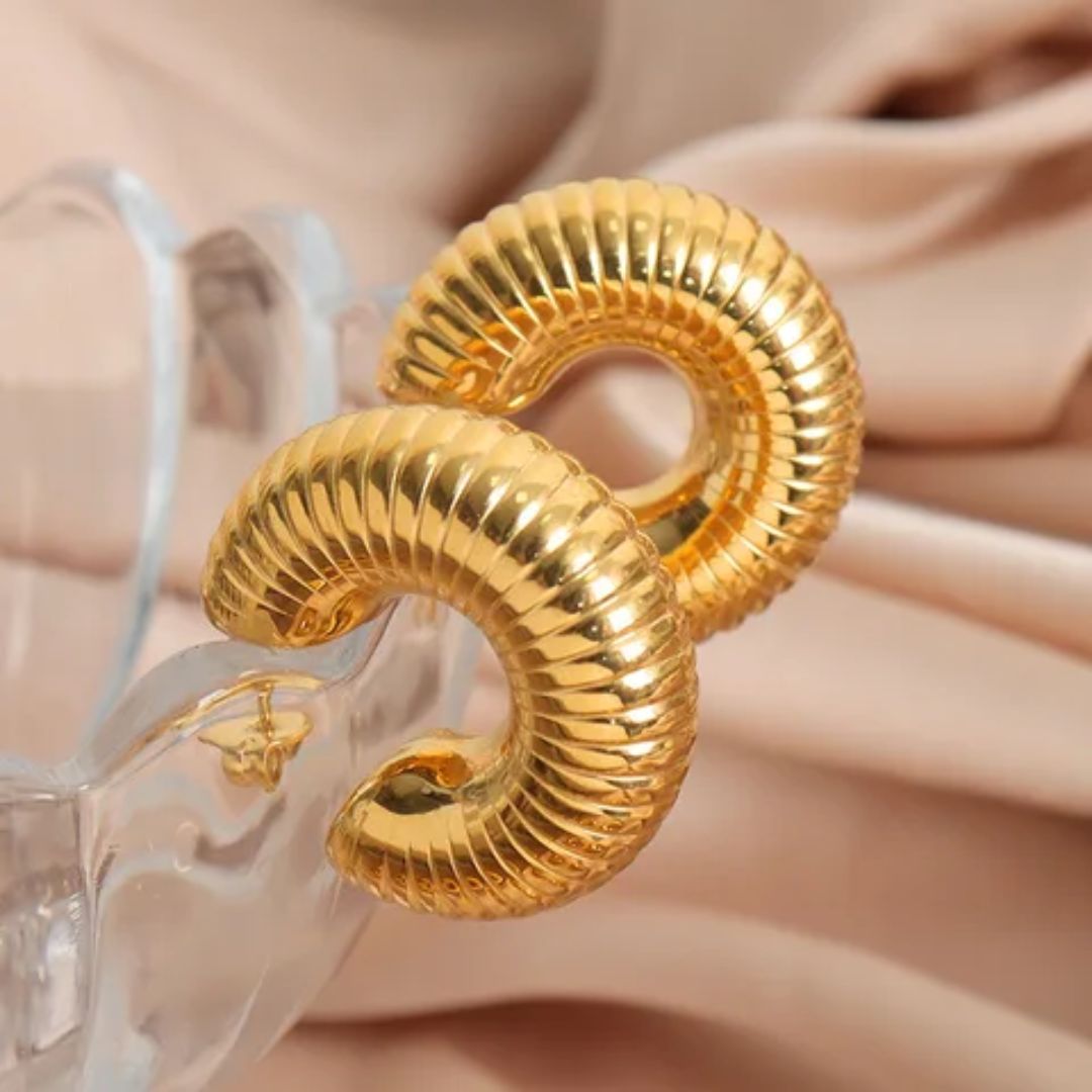 As Pretty As Gold Hoop Earrings