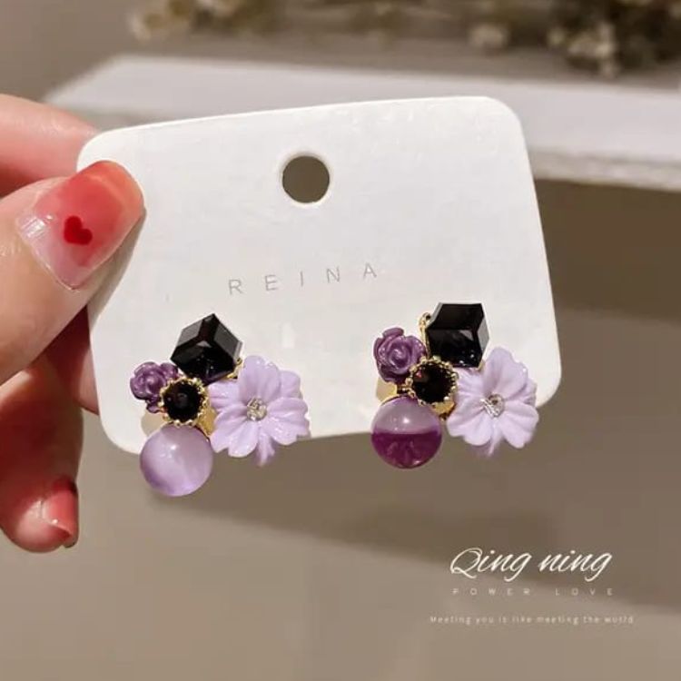 Cut The Crap flower Earrings