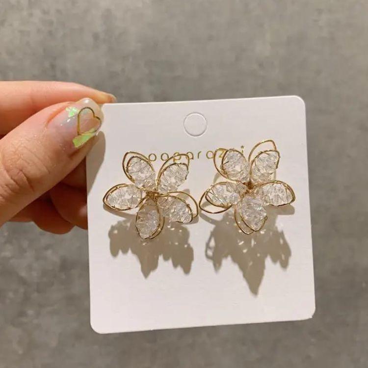 Cut The Crap Flower Stud Earrings