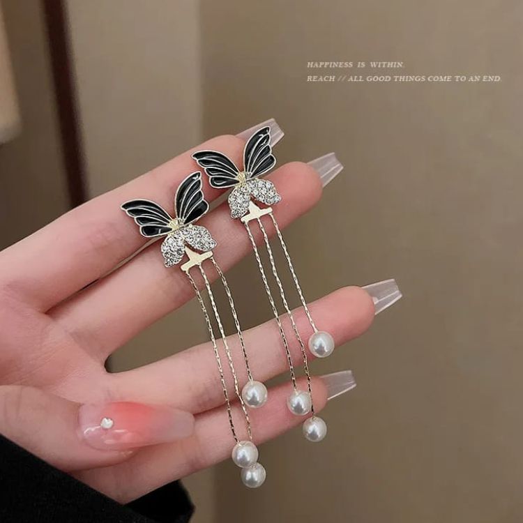 Social Butterfly Chain Earrings