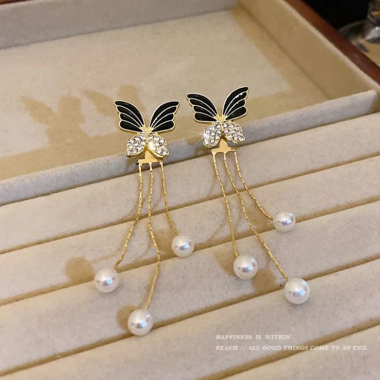 Social Butterfly Chain Earrings