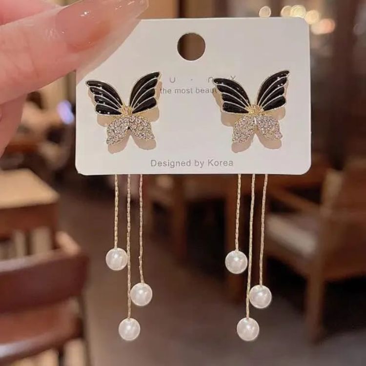 Social Butterfly Chain Earrings