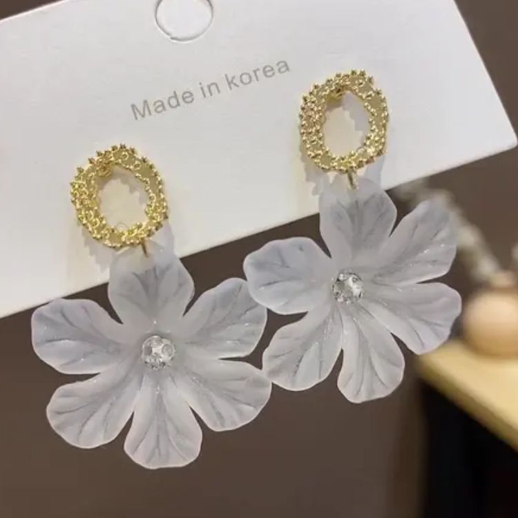 Cozy Crystal Flower Earrings