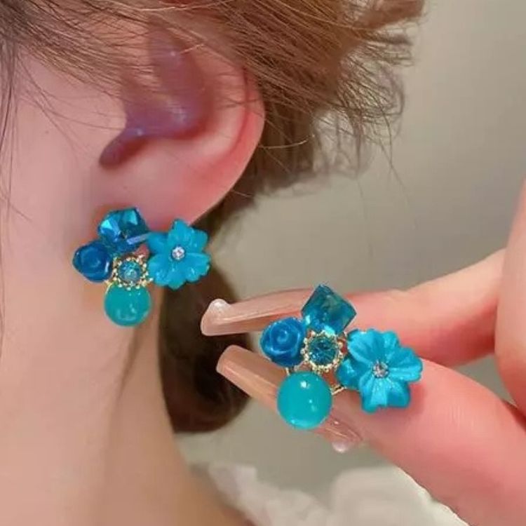 Cut The Crap flower Earrings