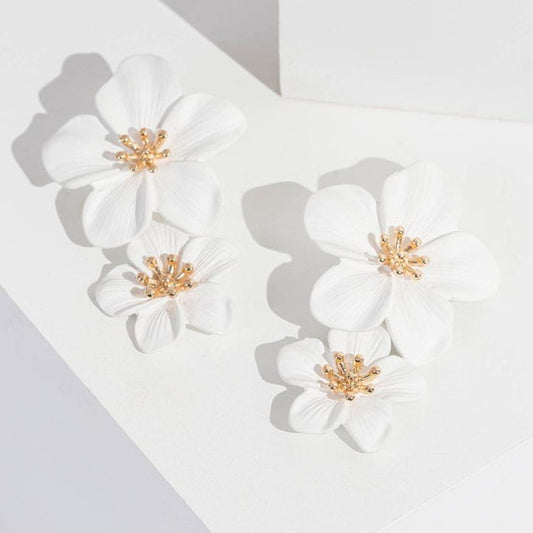 Cut The Crap Flower Statement Earrings