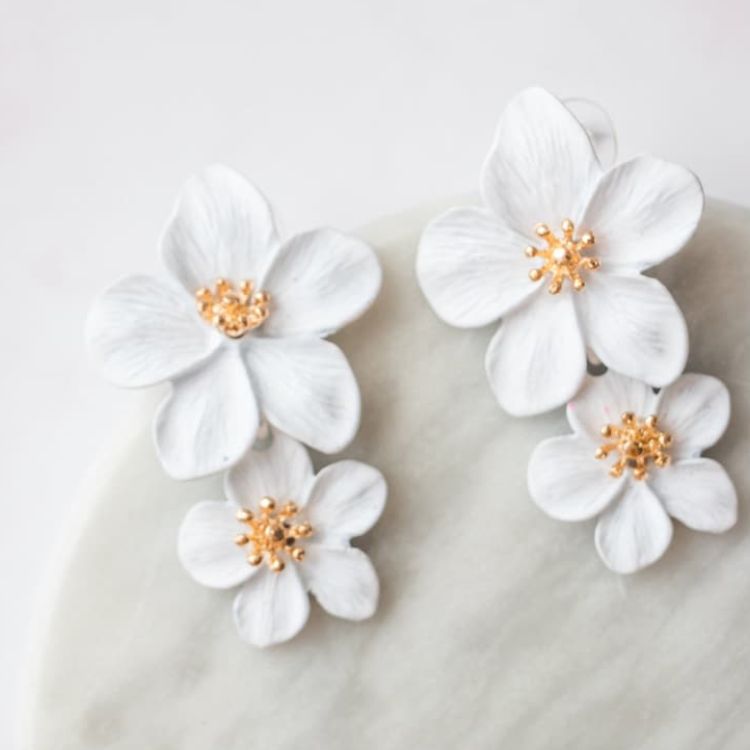 Cut The Crap Flower Statement Earrings