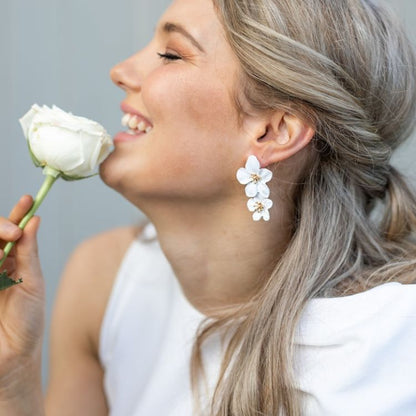 Cut The Crap Flower Statement Earrings