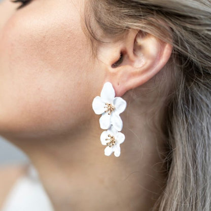 Cut The Crap Flower Statement Earrings