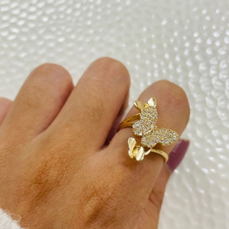 Social Butterfly Ring ( Golden Ring )