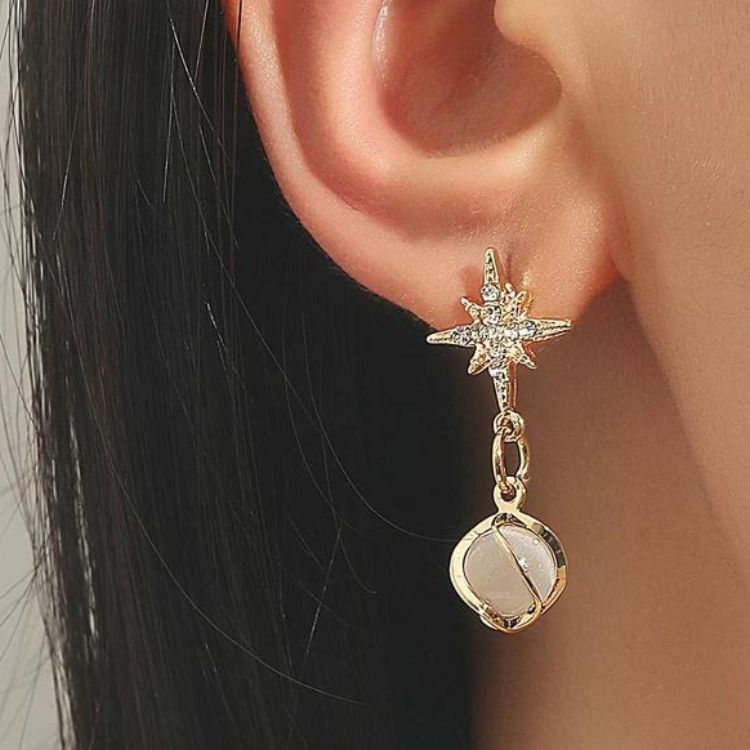 Cozy Crystal Star Earrings