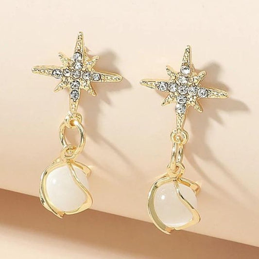 Cozy Crystal Star Earrings