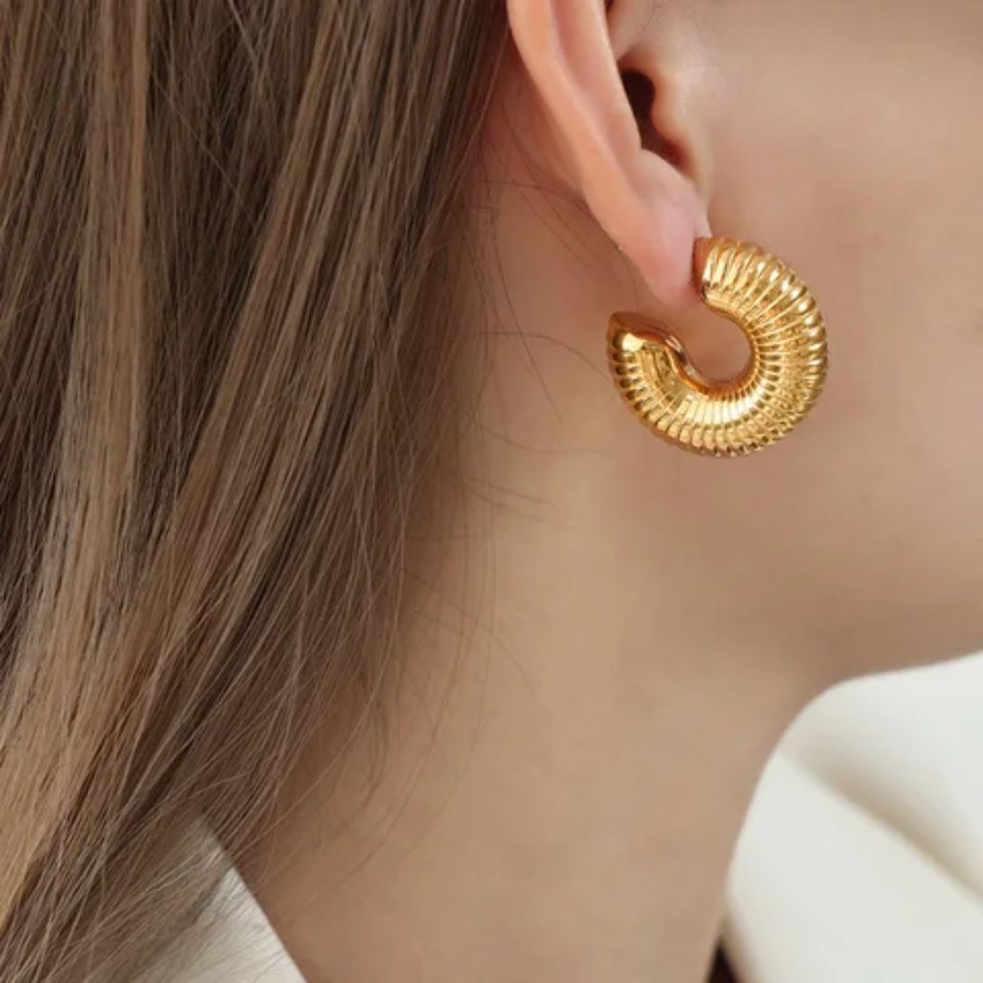 As Pretty As Gold Hoop Earrings