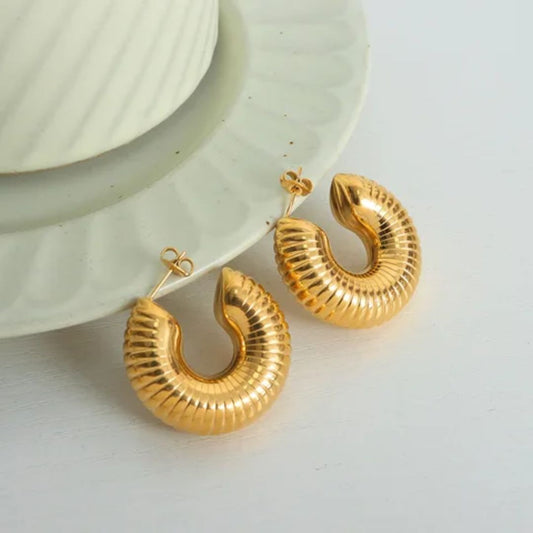 As Pretty As Gold Hoop Earrings