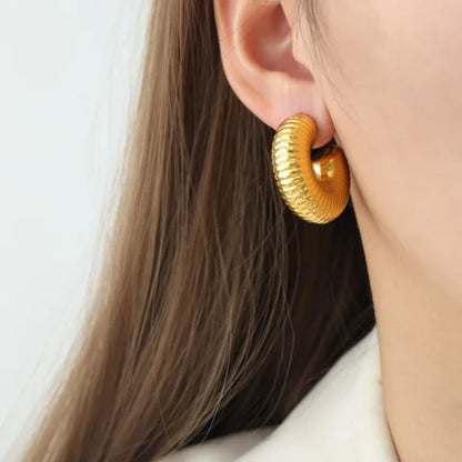 As Pretty As Gold Hoop Earrings