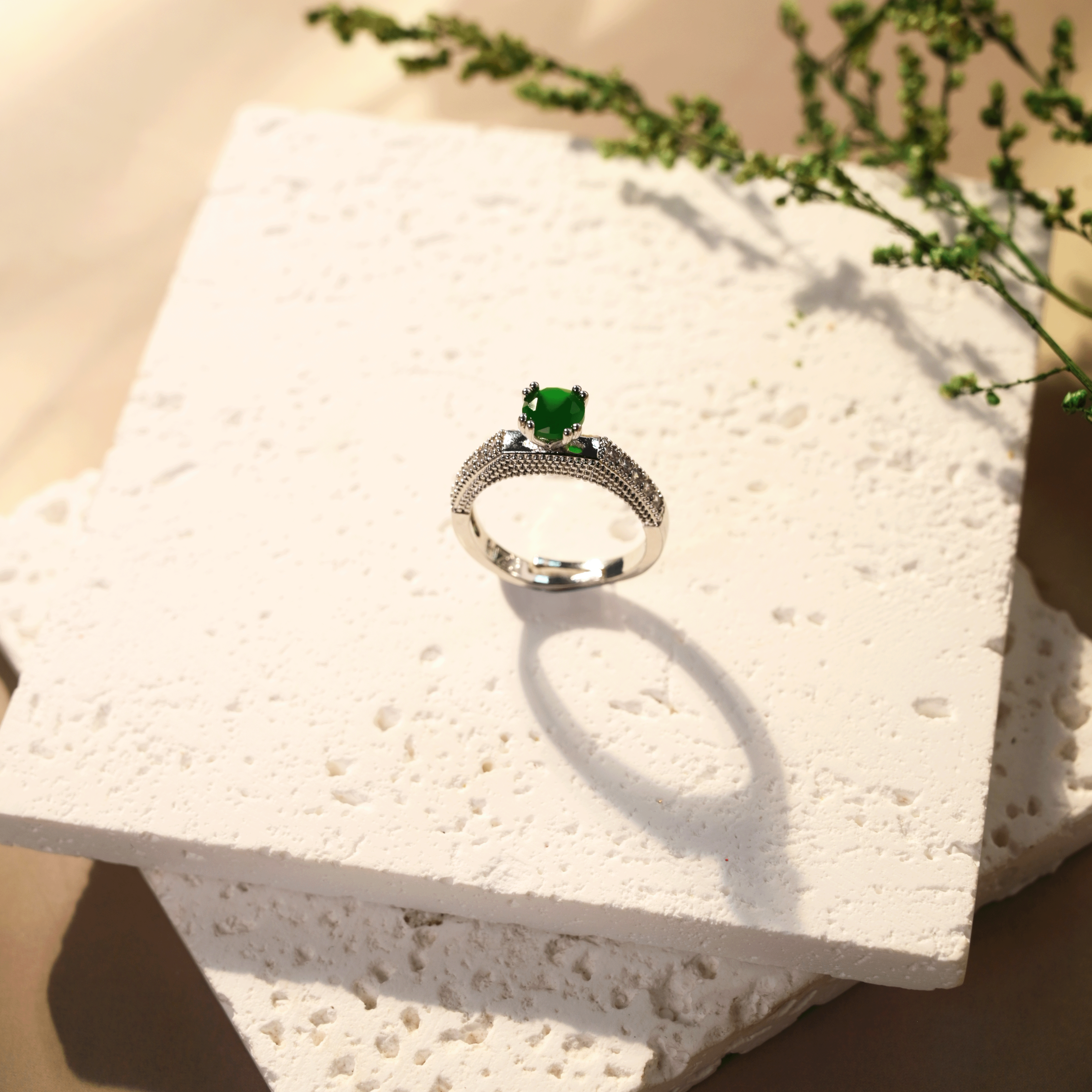 cozy crystal ring