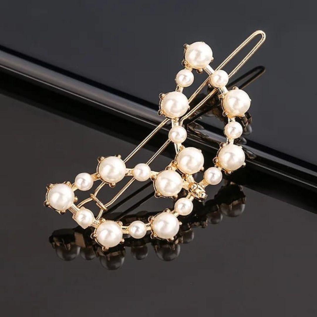 Rhinestone Pearl Hair Clips (pack of 2)