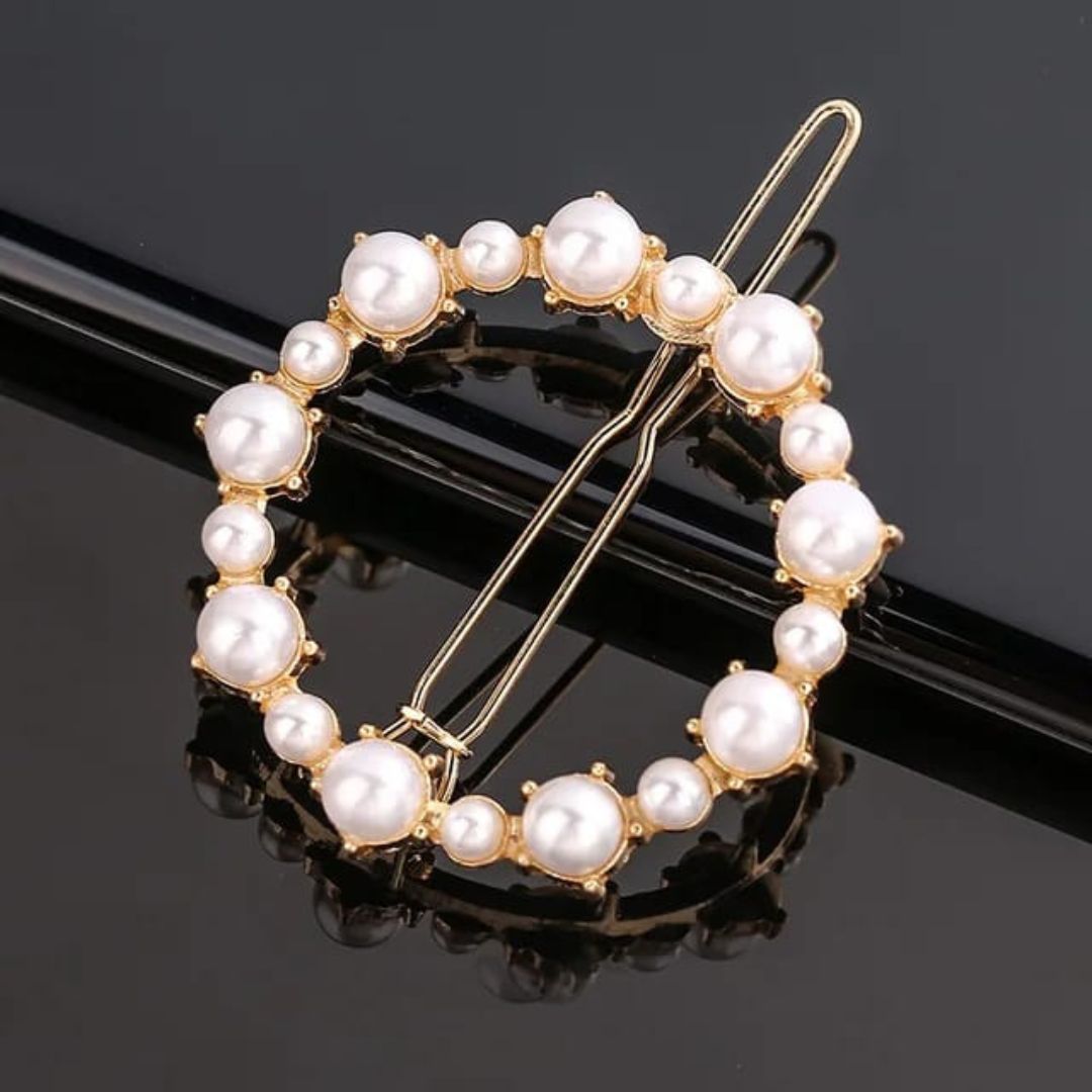 Rhinestone Pearl Hair Clips (pack of 2)