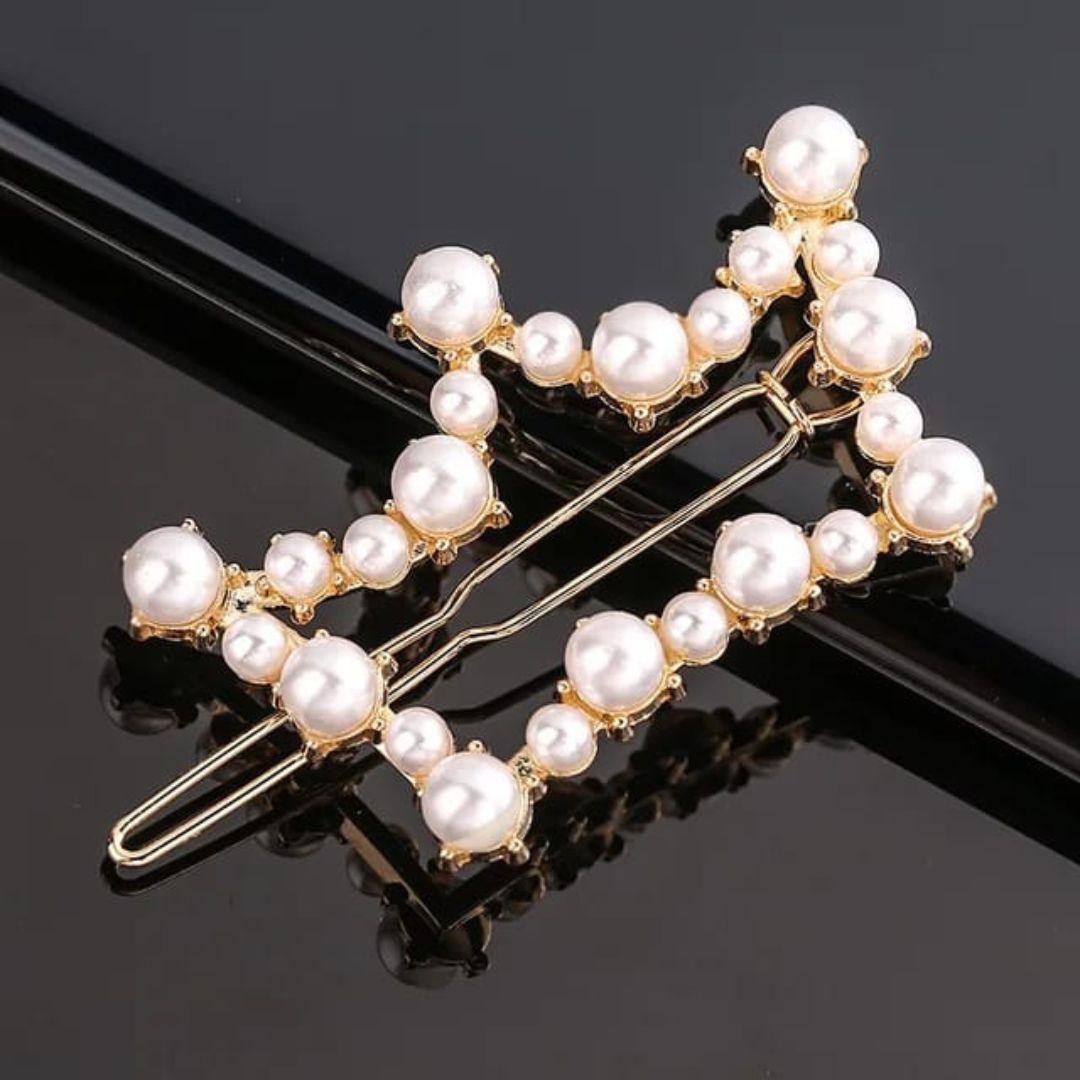 Rhinestone Pearl Hair Clips (pack of 2)