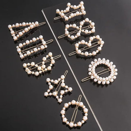 Rhinestone Pearl Hair Clips (pack of 2)