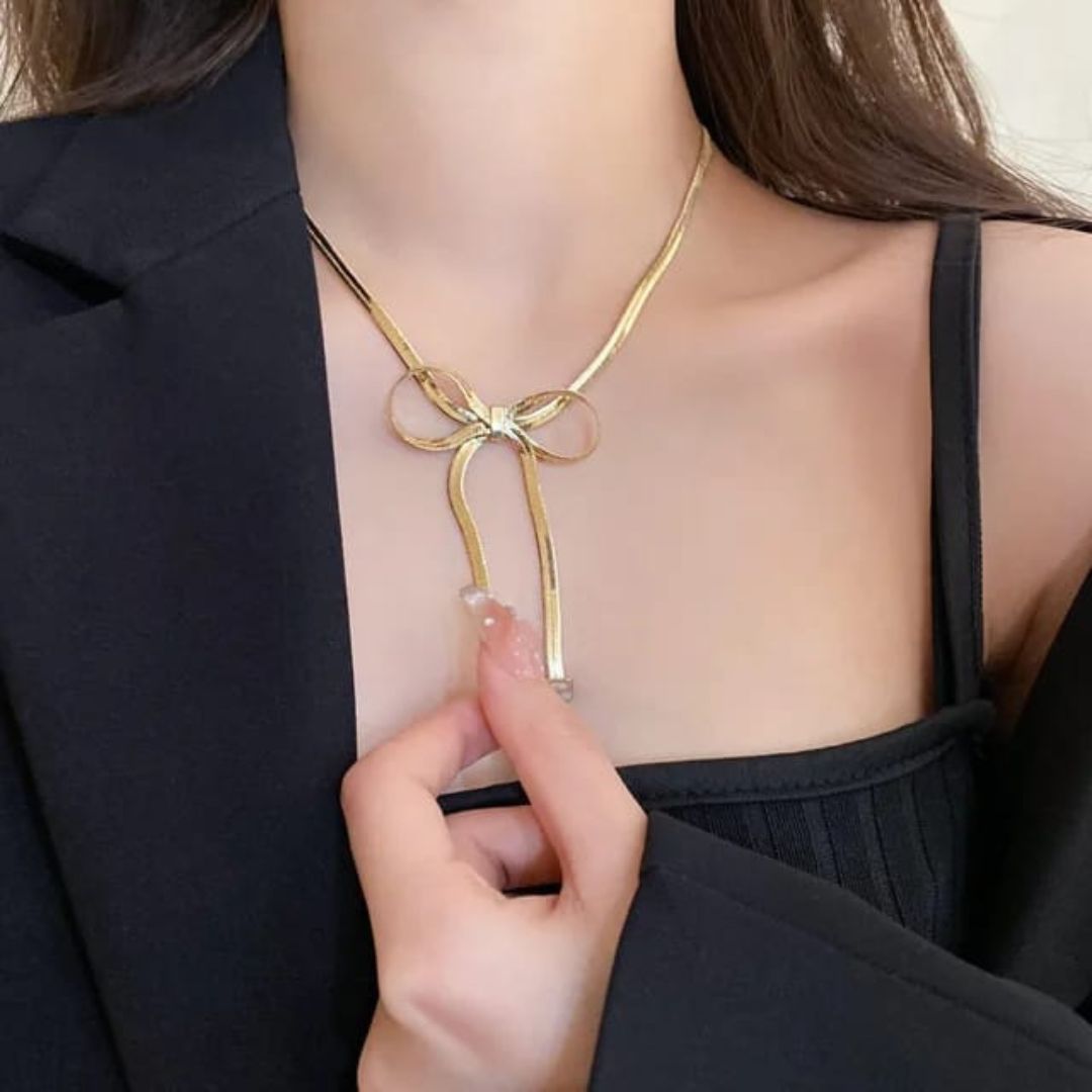 Golden Bow Neckpiece