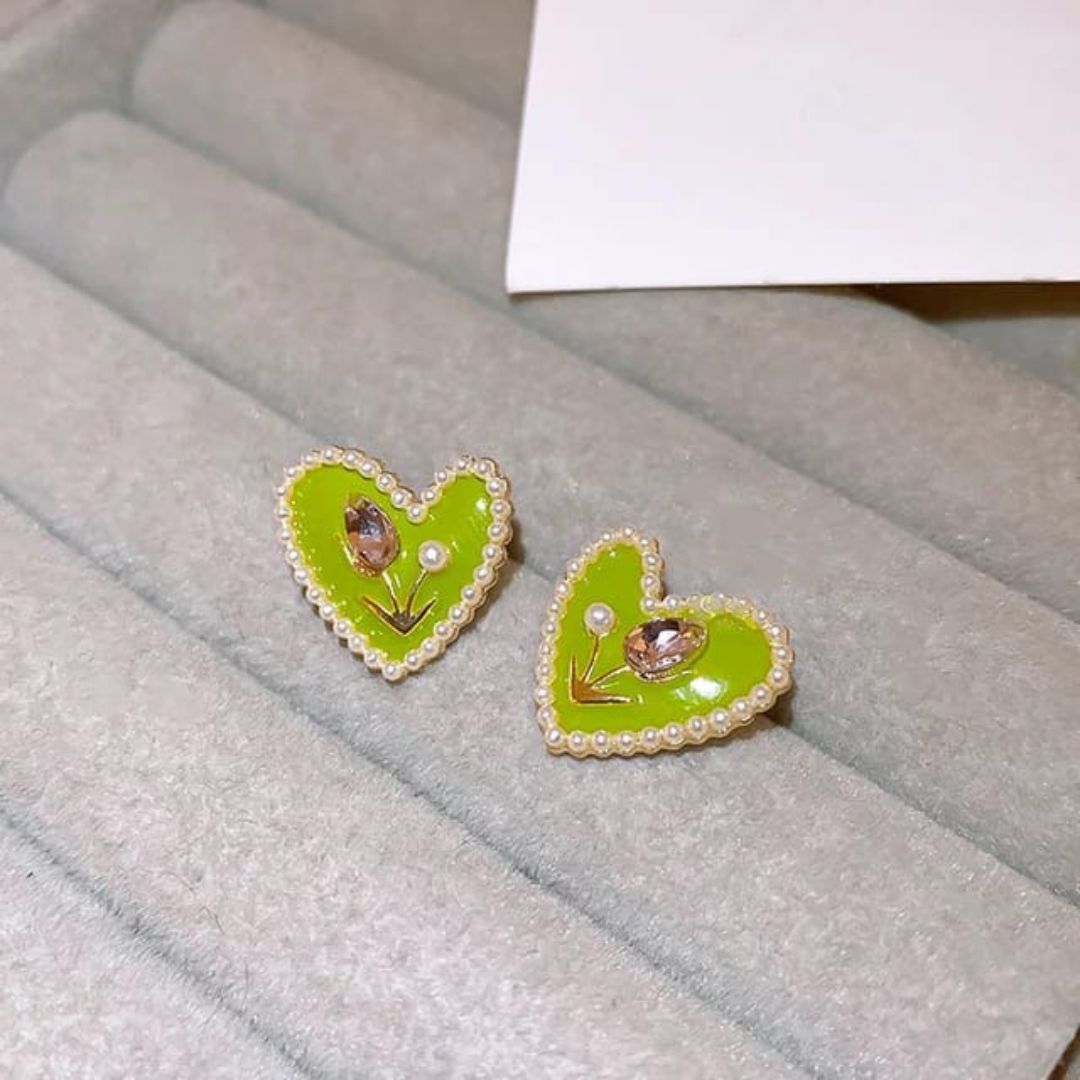 Bling Blogger Heart Earrings