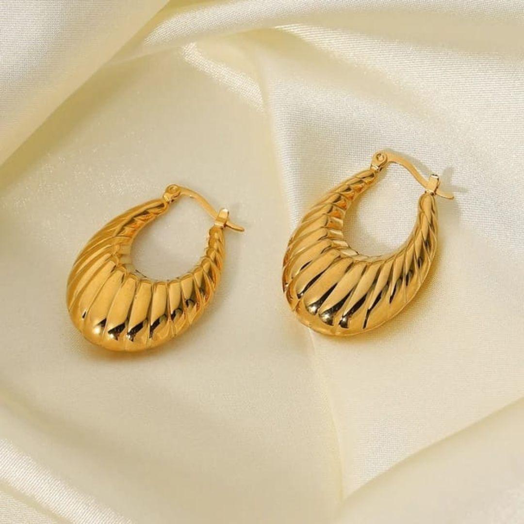 As Pretty As Gold Hoop Earrings