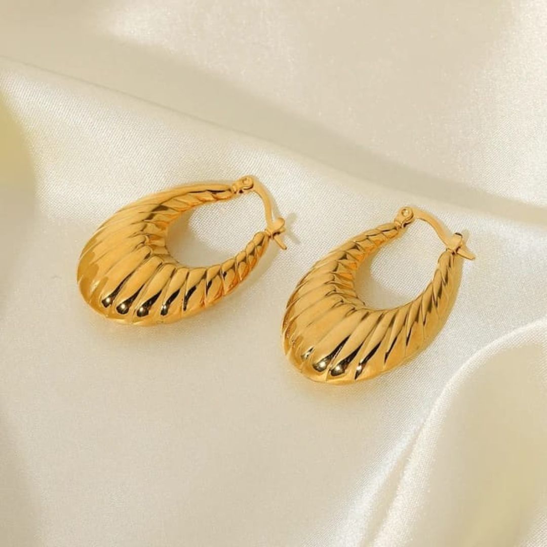 As Pretty As Gold Hoop Earrings