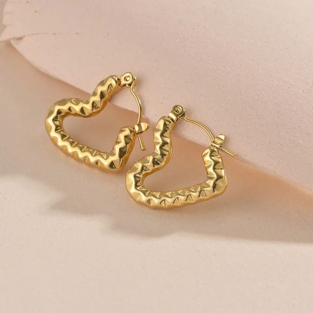 Golden Hoop Huggies Earrings