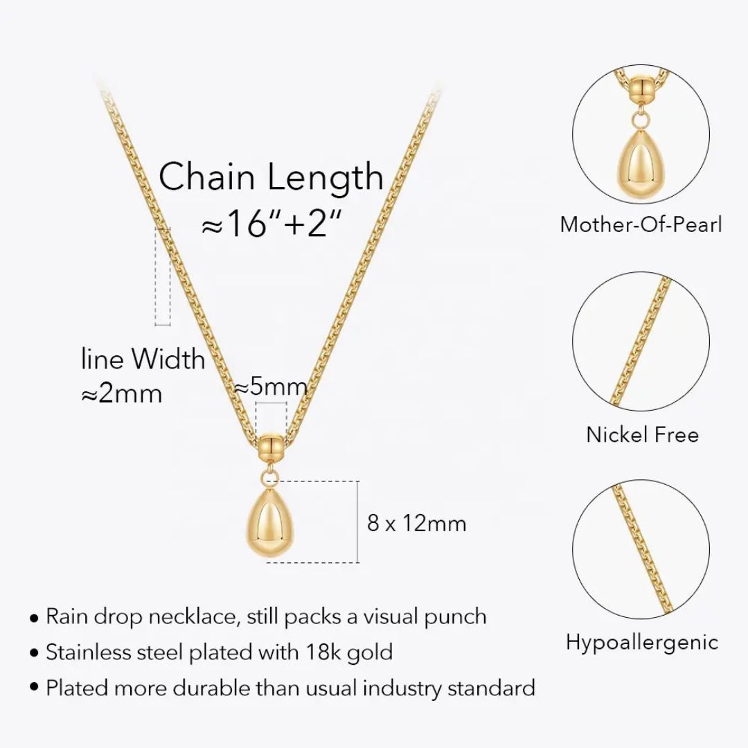 Minimalist Teardrop Necklace