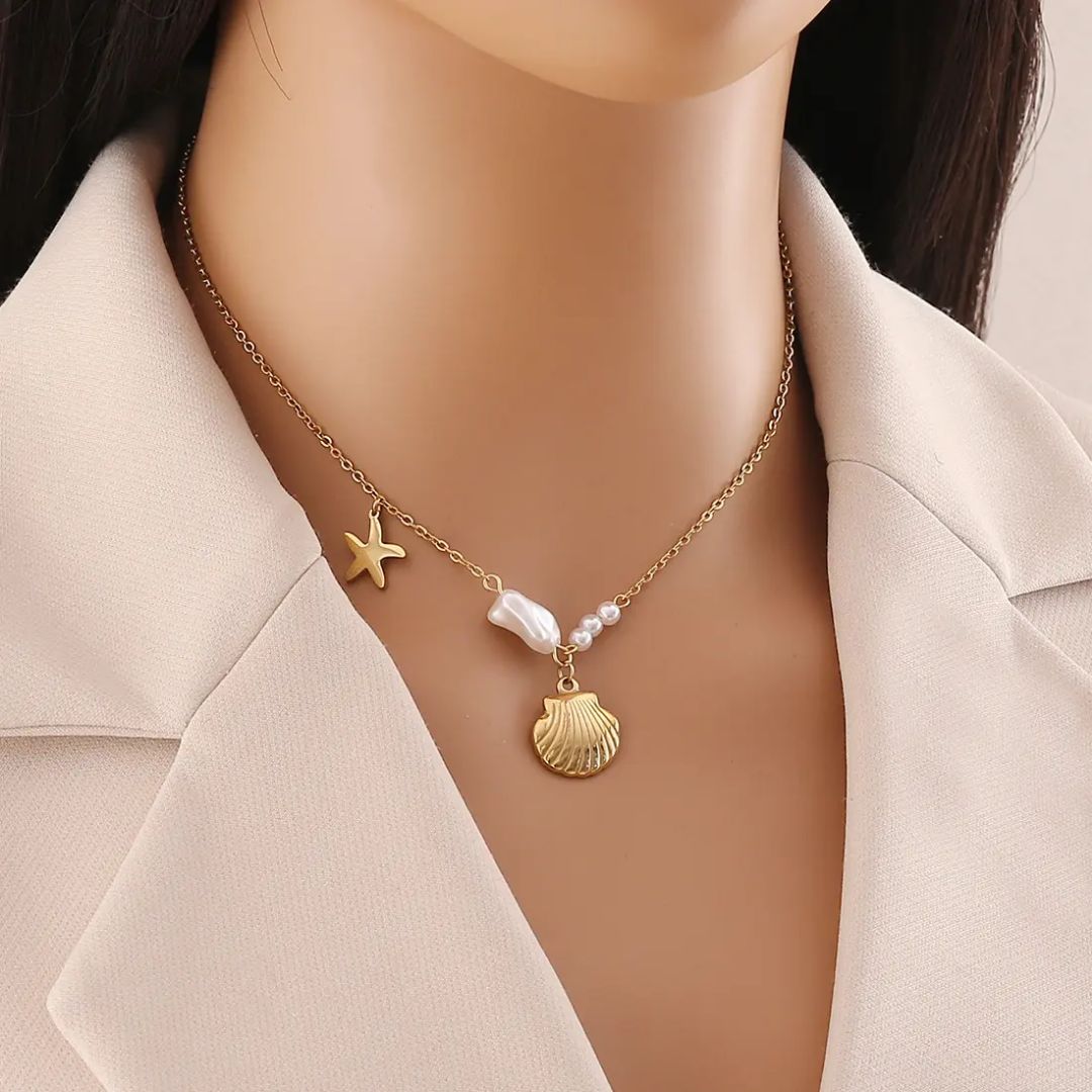 Gilded Marine Necklace