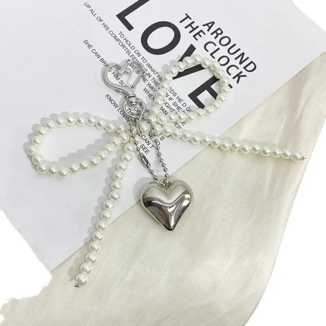 Elegant Pearl Bowknot  Bag Charm