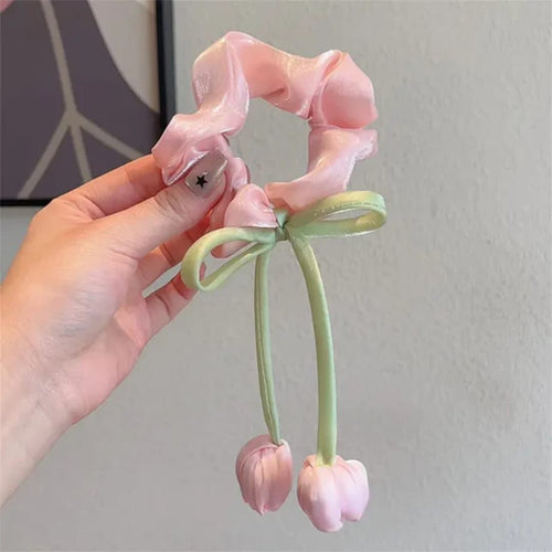 Floral Tulip Hair Tie