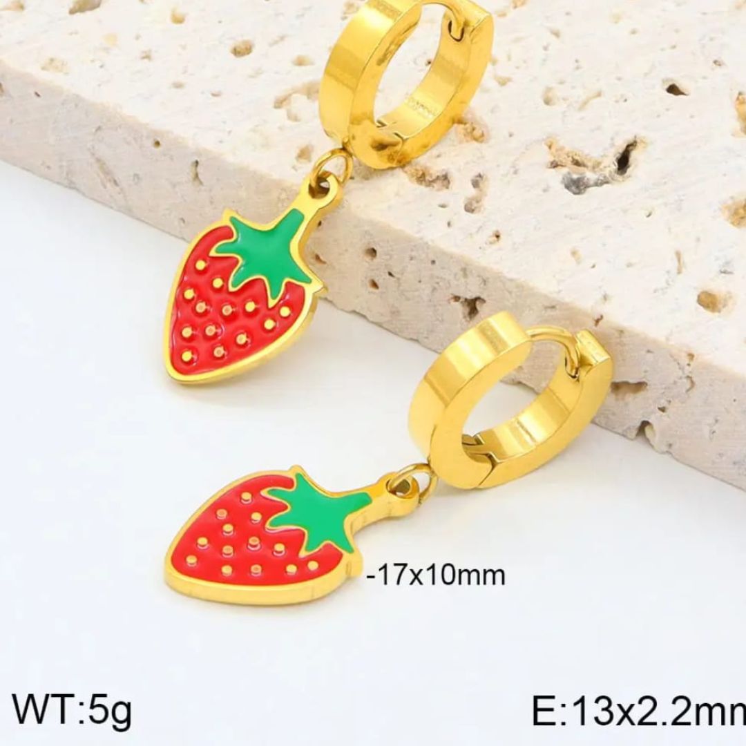 Enchanted Berry Huggie Earrings