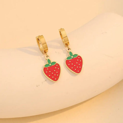 Enchanted Berry Huggie Earrings