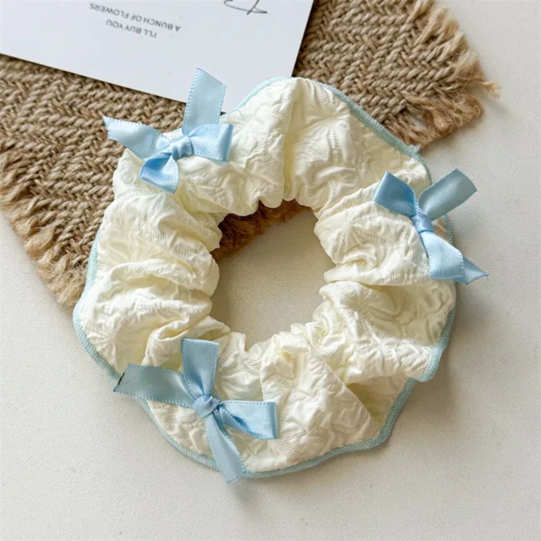 Bow Blossom Scrunchie Hair Tie
