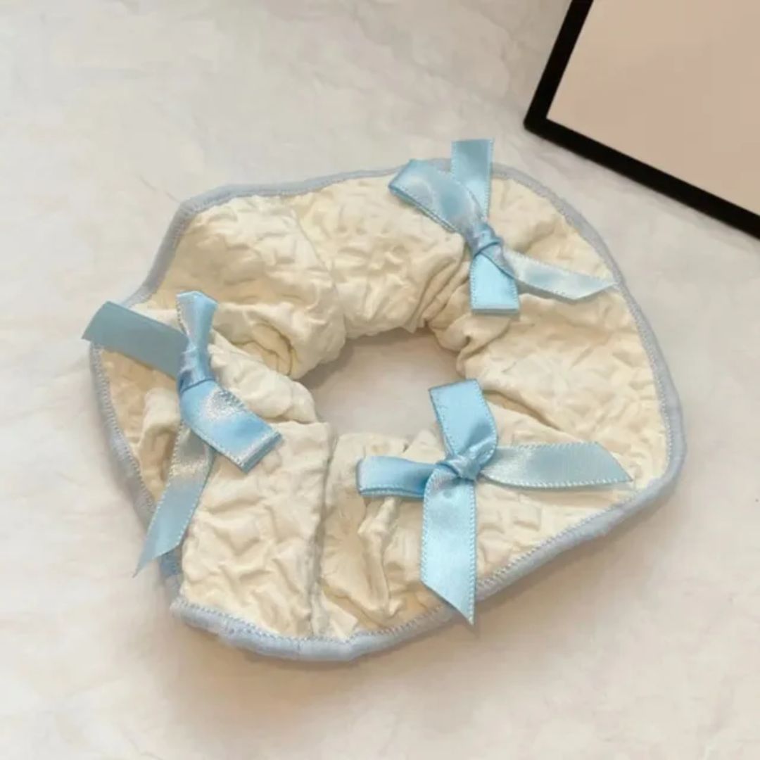Bow Blossom Scrunchie Hair Tie