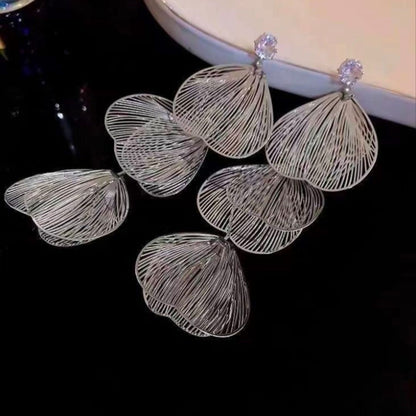 Silver Statement leaf Earrings