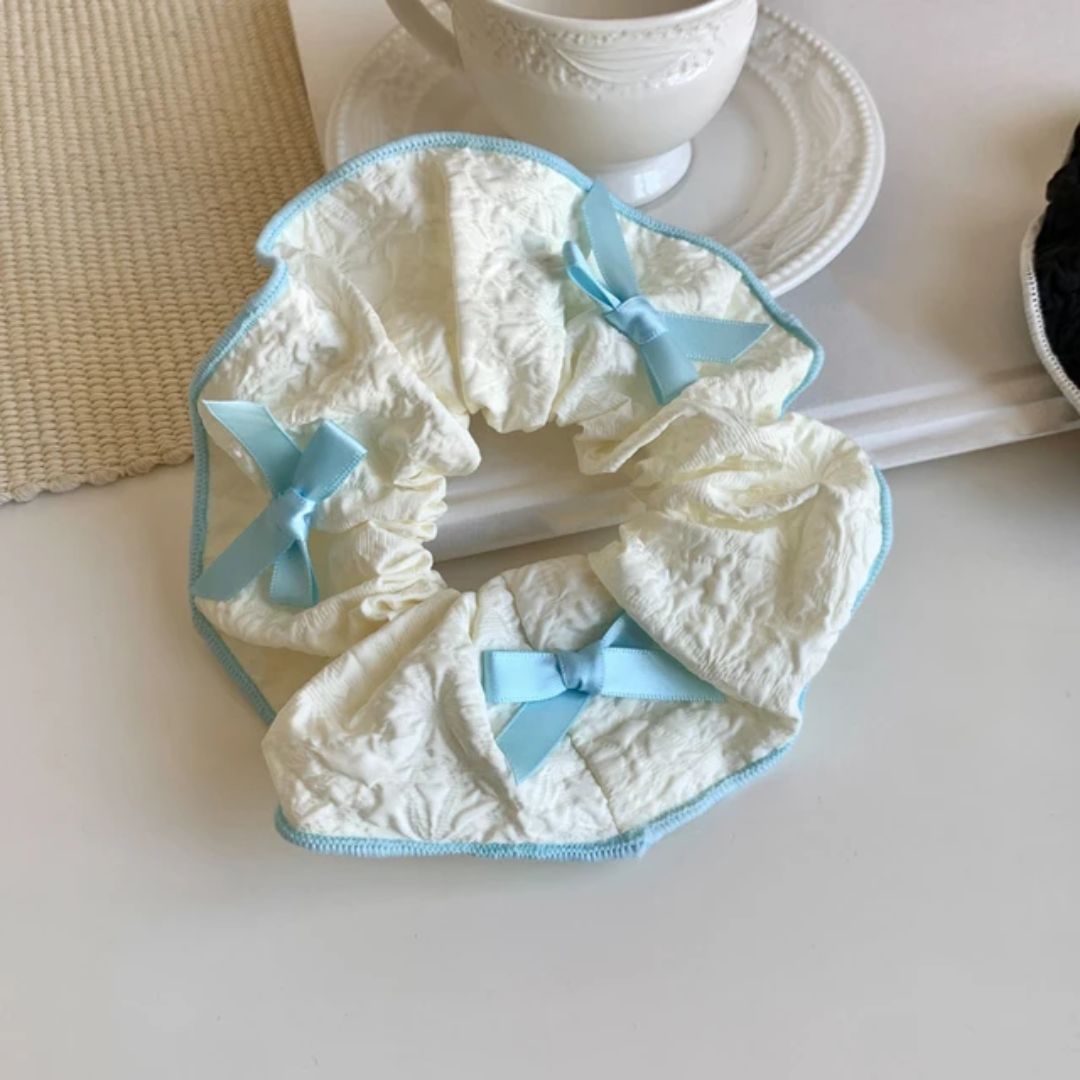Bow Blossom Scrunchie Hair Tie
