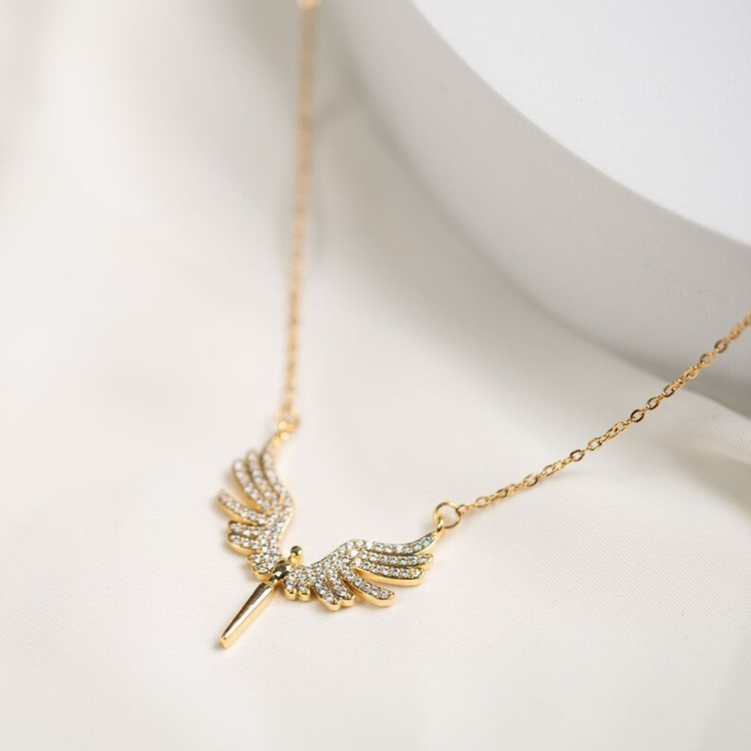 Angel Wing Golden Neckpiece