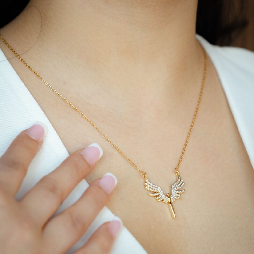 Angel Wing Golden Neckpiece