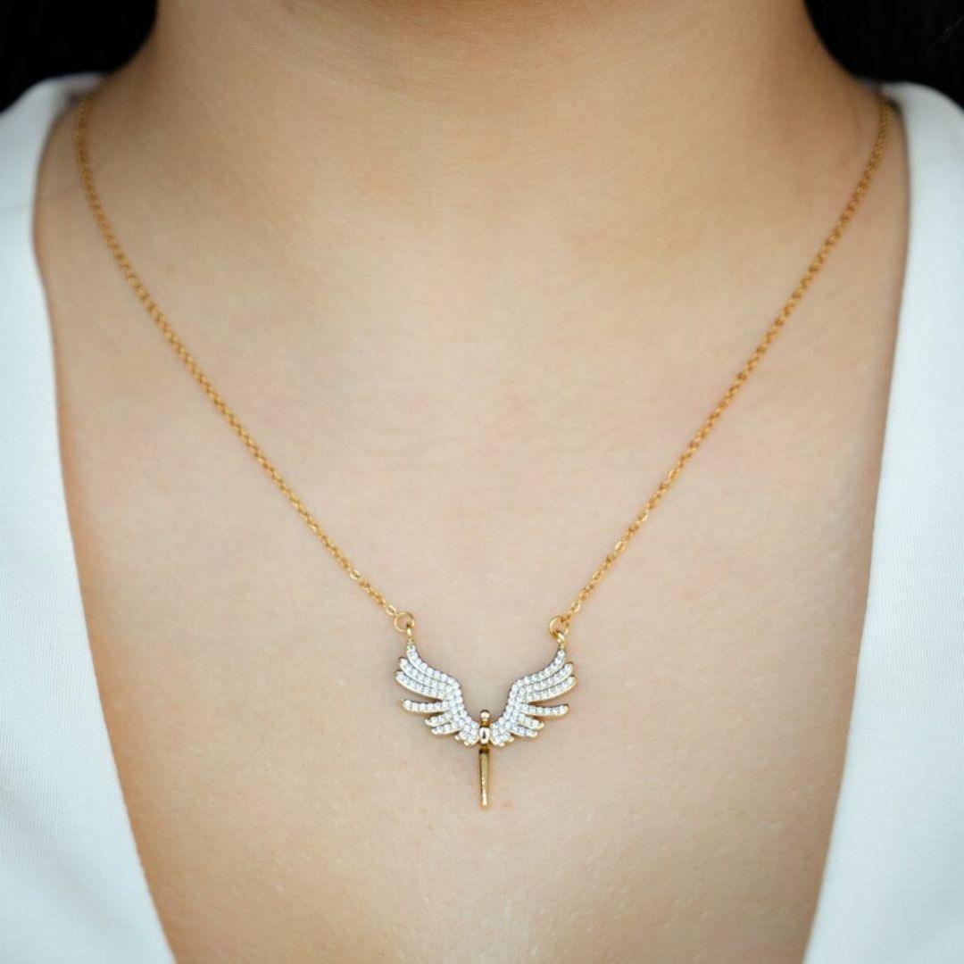 Angel Wing Golden Neckpiece