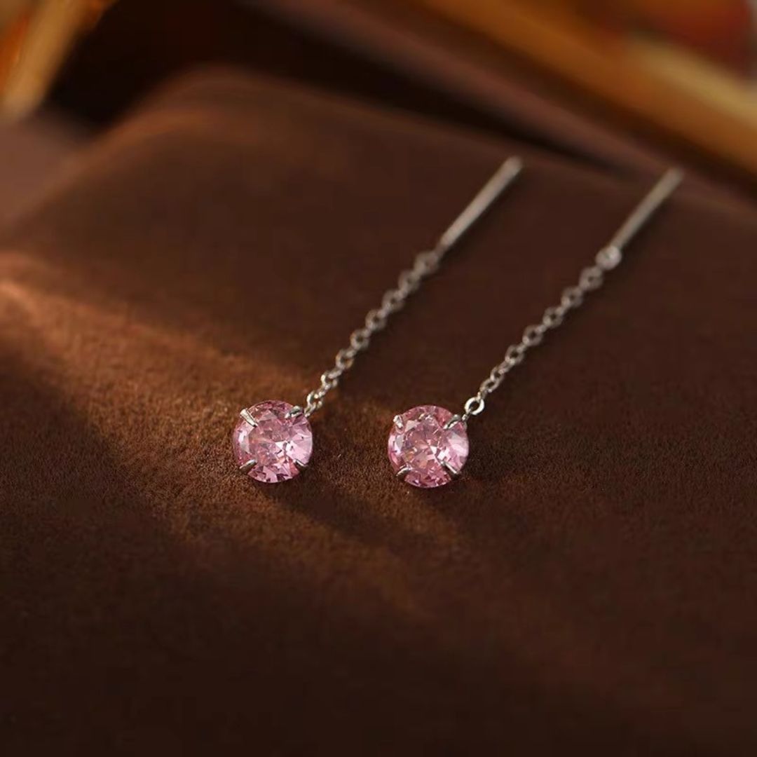 Pink Droplet Earrings