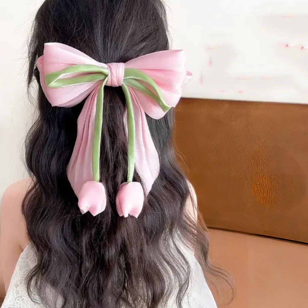 Tulip Bow Hair Clip