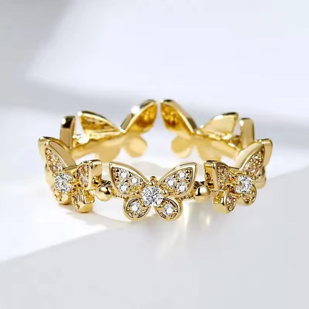 Golden Butterfly Ring