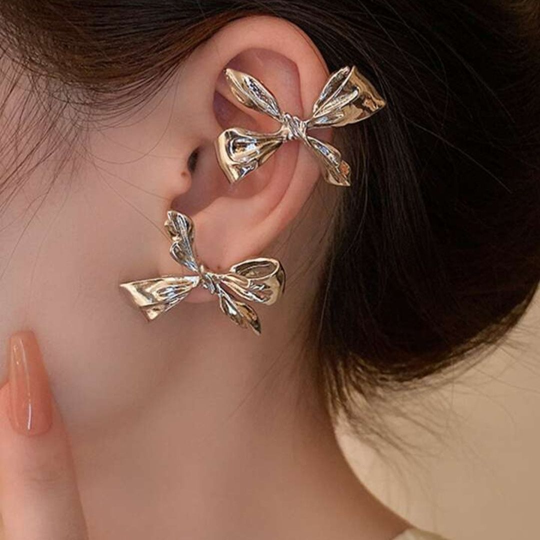 Bling Blogger Bow Earrings and earcuff