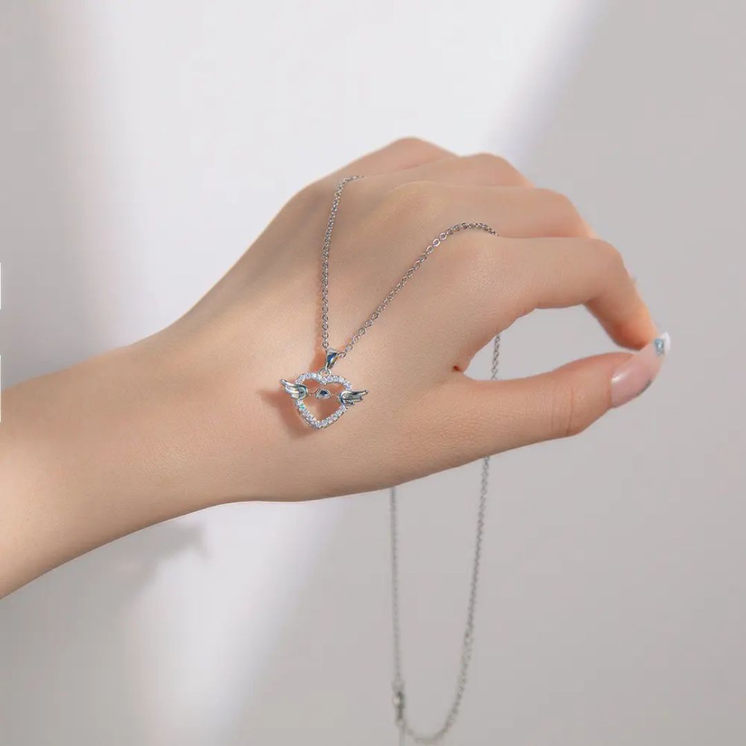 Mystic Silver Love Heart Neckpiece