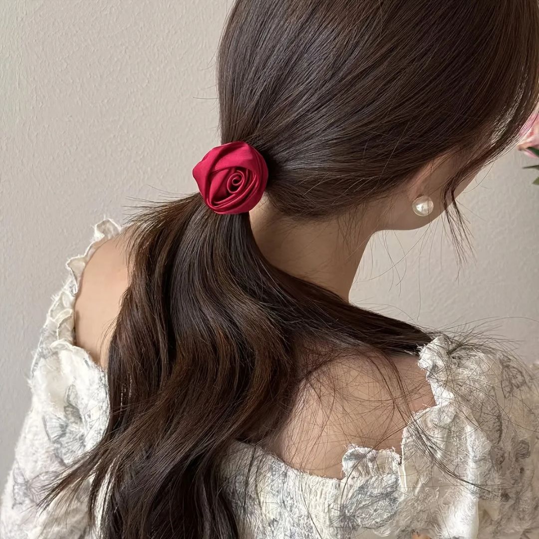 Velvet Rose Hair Tie